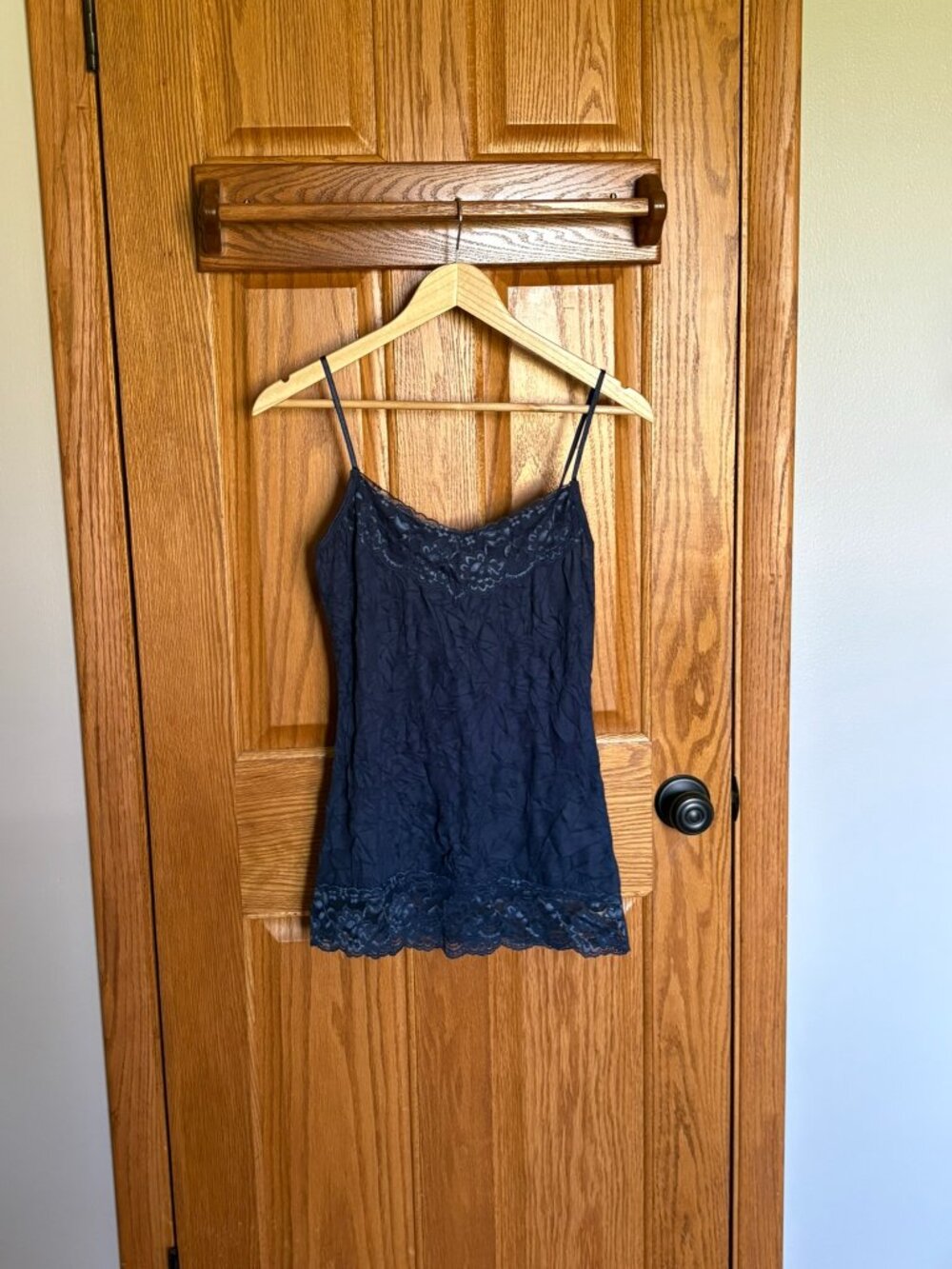 Maurices Lace Trim Crinkle Tank Top